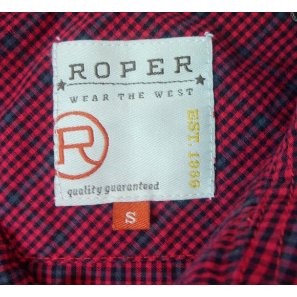 Ropers Western Shirt Mens Small Pearl Snaps Jake Clark's Mule Days Long Sleeve - Picture 4 of 12